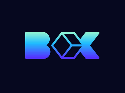 box logotype box box design box logo cargo company deliver design express gradinet lettering service symbol ui