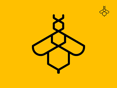 Geometric bee logo