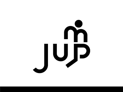 Jump logotype design hop icon jump lettering logo logotye run