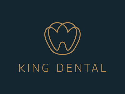 King Dental logo branding crown dental design golden icon king logo symbol teeth tooth vector