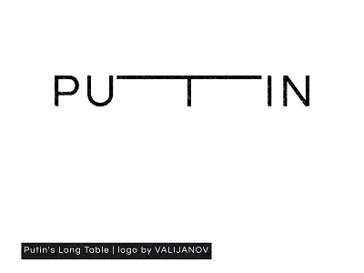 Putin's long table. branding design graphic design logo long symbol table