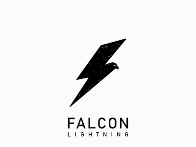 Falcon lightning bird falcon fly fulminant lightning logo wild