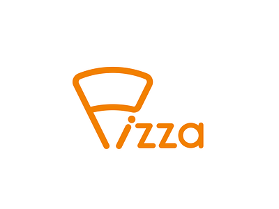 Pizza lettering logo eat food hot lettering logo pizza