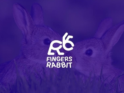 Fingers Rabbit animals fingers logo logotype pet rabbit zoo