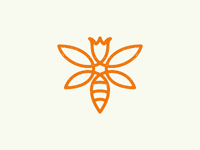 Bee Queen animals bee bird design fly honey lineart logo symbol
