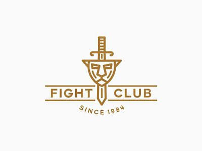 Fight Club golden lion logo pantera