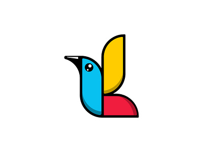 Colorful bird logo animals bird bird logo colibri flying logo symbol wings zoo