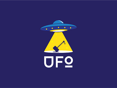 UFO aliens design fly hummer logo ufo vector