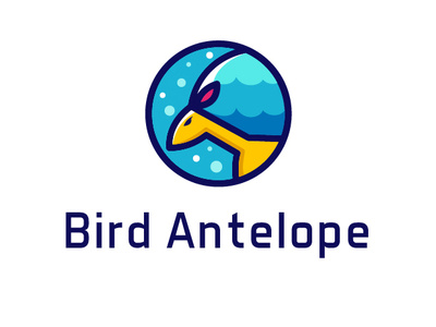 Bird Antelope animals bird branding colorful design logo symbol zoo