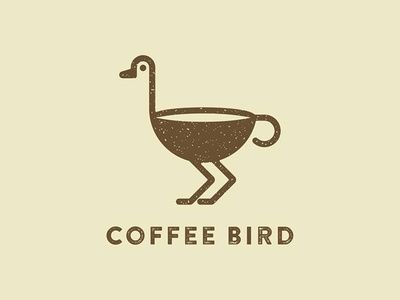 Coffee bird animals bird branding coffee cup cup design drink fly logo symbol zoo