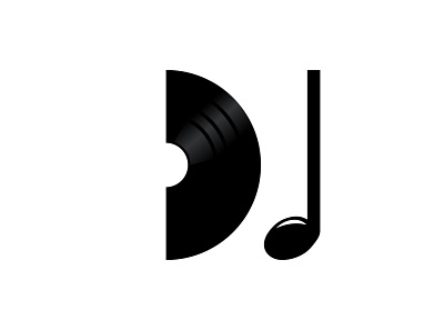 DJ old work club design dj elements logo music