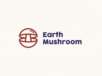 Earth Mushroom earth egg food logo mushroom vector