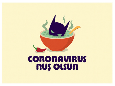 coronavirus batman coronavirus eat funny illistrator logo soup virus