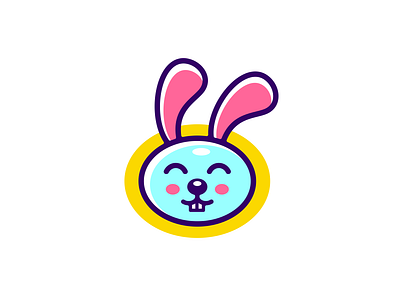 Rabbit sticker animals icon logo rabbit sticker symbol