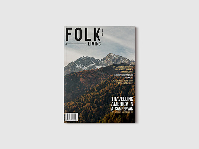 Folk Living book design folk landscape living magazine mountain paper press