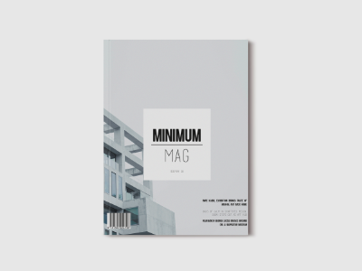 Minimum Mag architecture art book building design living magazine minimal minimum paper press