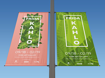 Frida Kahlo Exhibition Lamp Poster Design art artist exhibition flower frida kahlo lamp leaf museum outdoor outdoors plant poster
