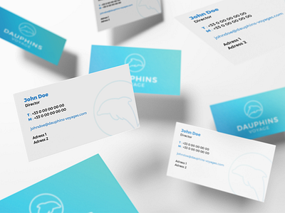 Visitcard Dauphins brand branding dauphins design dolphin identity logo typo typography