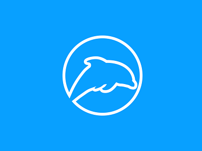 Logo Dolphin brand branding dauphins design dolphin identity illustration logo