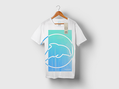 T-shirt brand branding dauphins design dolphin identity illustration logo print