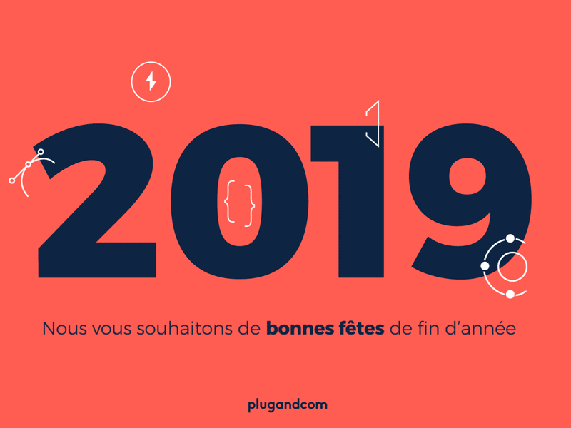 Happy New Year ! 2019 brand branding design gif logo webdesig wishes year