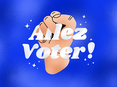 Allez Voter ! Go Vote ! civilians country design election flat government grain graphic graphic design hand humain illustration motion graphics nation people president procreate society texture vote