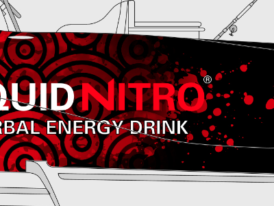Liquid Nitro Boat Wrap Concept boat design graphics pattern red wrap