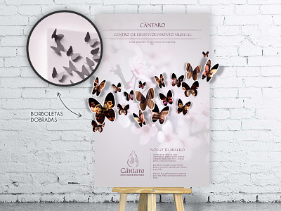 Poster Cântaro 2015 - 1 butterflies cutout folding lilac paper poster