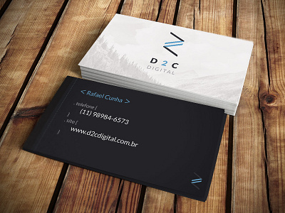 D2C Business Cards agency black blue business card cards design digital programming