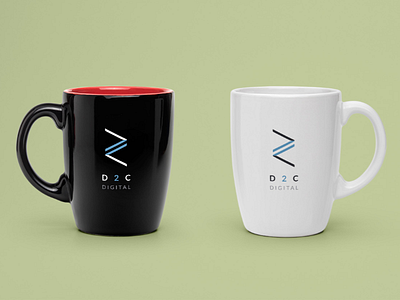 Mug D2C agency black blue design digital mug programming