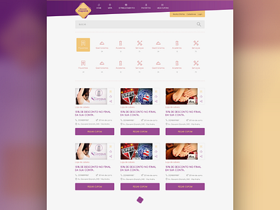 Discount Coupon Company coupons discount purple site template web