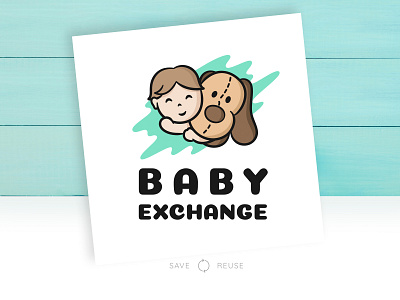 Logo for exchange of toys and baby clothes baby eschange green logo toys