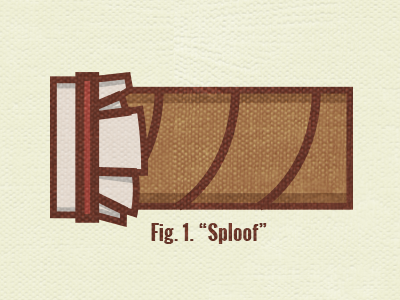 Sploof cardboard flat stroke icon tube vector