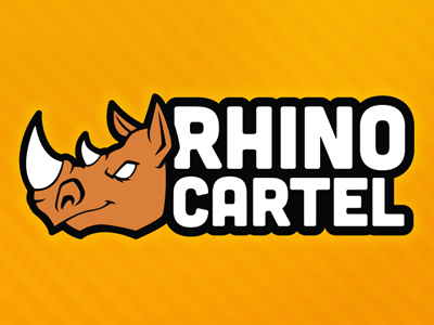 Rhino Cartel Logo cubano font logo orange rhino
