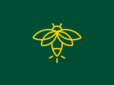Firefly Logo Concept branding concept design firefly graphic design green lightning bug logo yellow