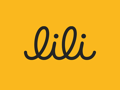 Lili Logo Design black brand brand development branding design film graphic design lili logo logo design motion graphics photography videography yellow