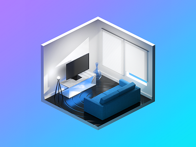 Isometric Room 3d c4d cinema cinema4d corona coronarender coronarenderer design designer designing graphic graphicdesign graphics logonew maxon photoshop physical product render rendered