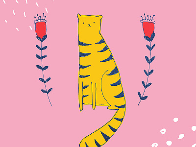 The Tiger color creative illustration ilustración portrait