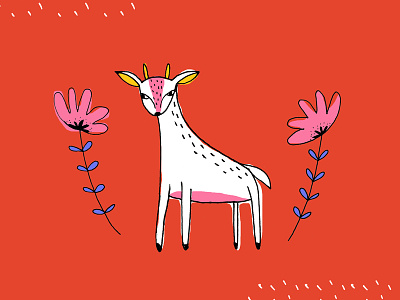 The Deer animal color creative illustration ilustración portrait
