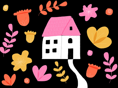 The House color digital digital art illustration ilustración