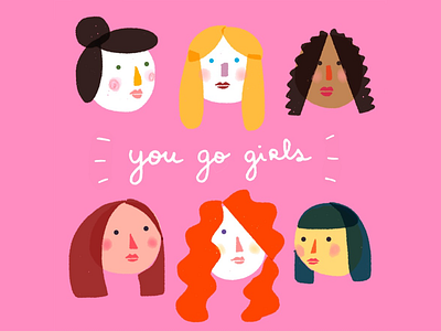 Go girls color design digital girls illustration women