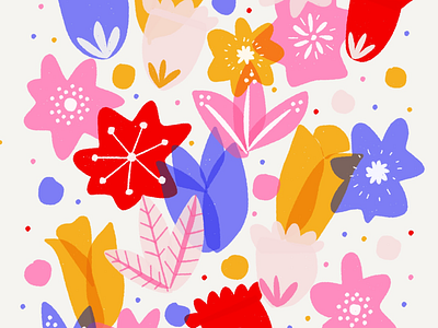 🌼 color digital art flowers illustration ipad pattern
