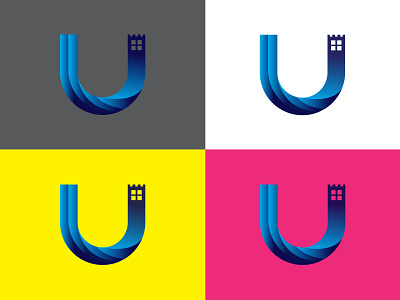 Lettering U Logo design