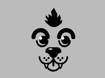 Mohican Dog Face chrizar design dog dog illustration dog logo gray icon illustration illustrator mohican perro pet vector