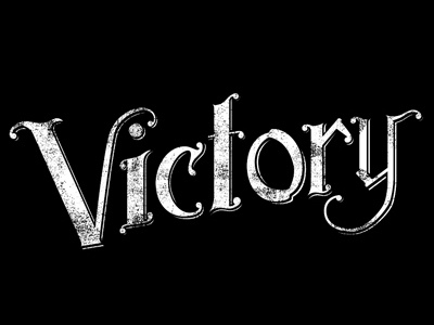 Victory design lettering