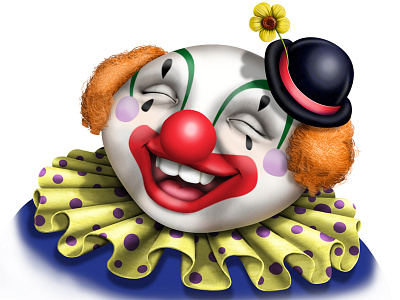 Happy Clown laughing character circus clown face happy photoshop smile