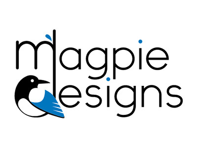 New logo for my business blue brand design graphic magpie