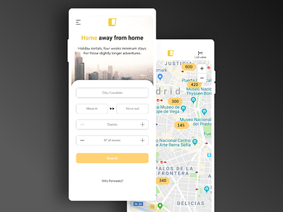 Holiday rental app UI app rental ui ux