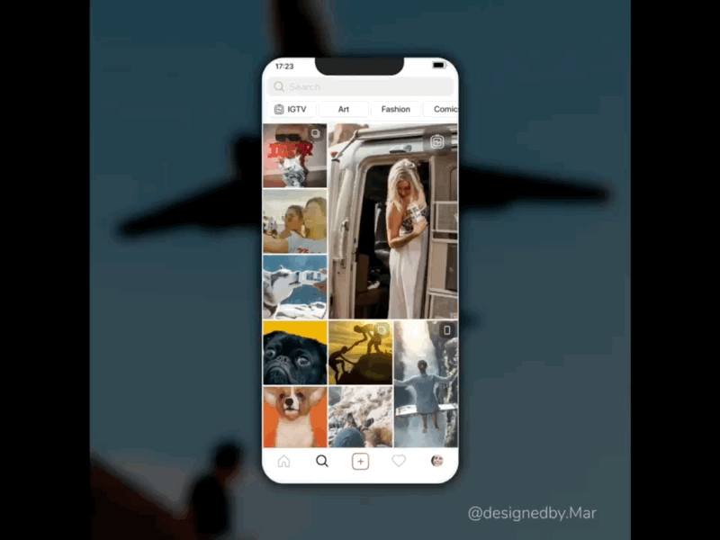 Instagram redesign prototype instagram origami prototype ui ux