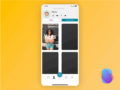Beacon: New story adobe xd app beacon icon mobile origami prototype social story ui ux
